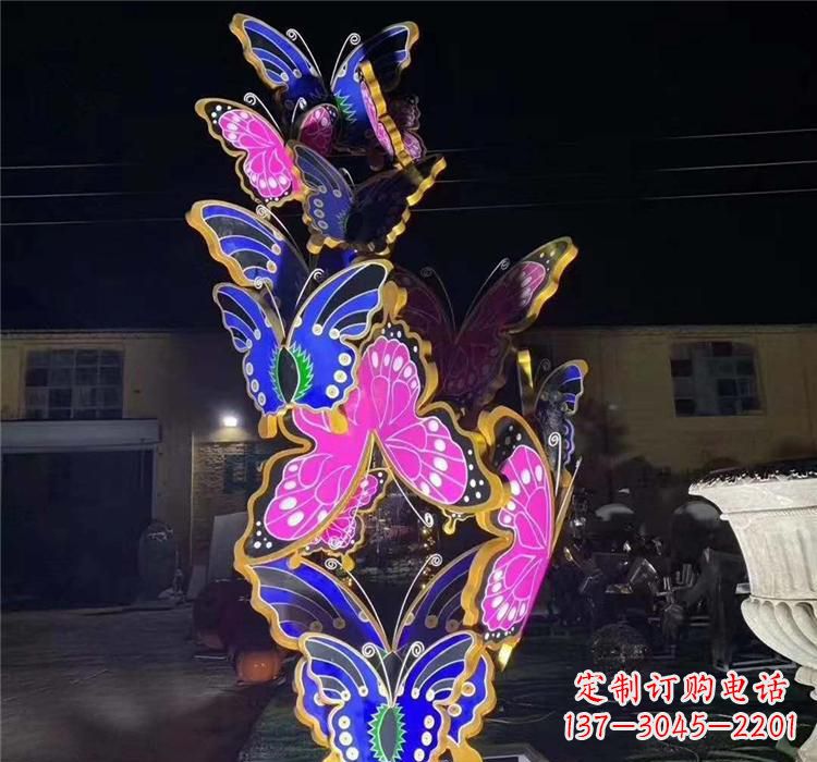 湖南不锈钢镂空动物蝴蝶雕塑