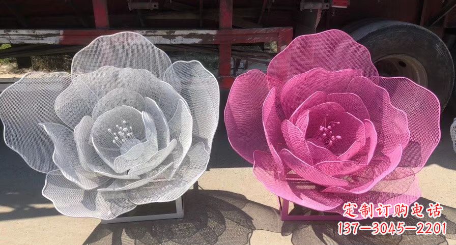 湖南不锈钢镂空荷花公园摆件