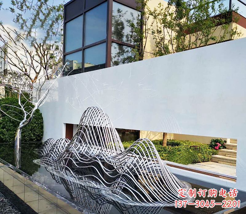 湖南不锈钢镂空假山雕塑1