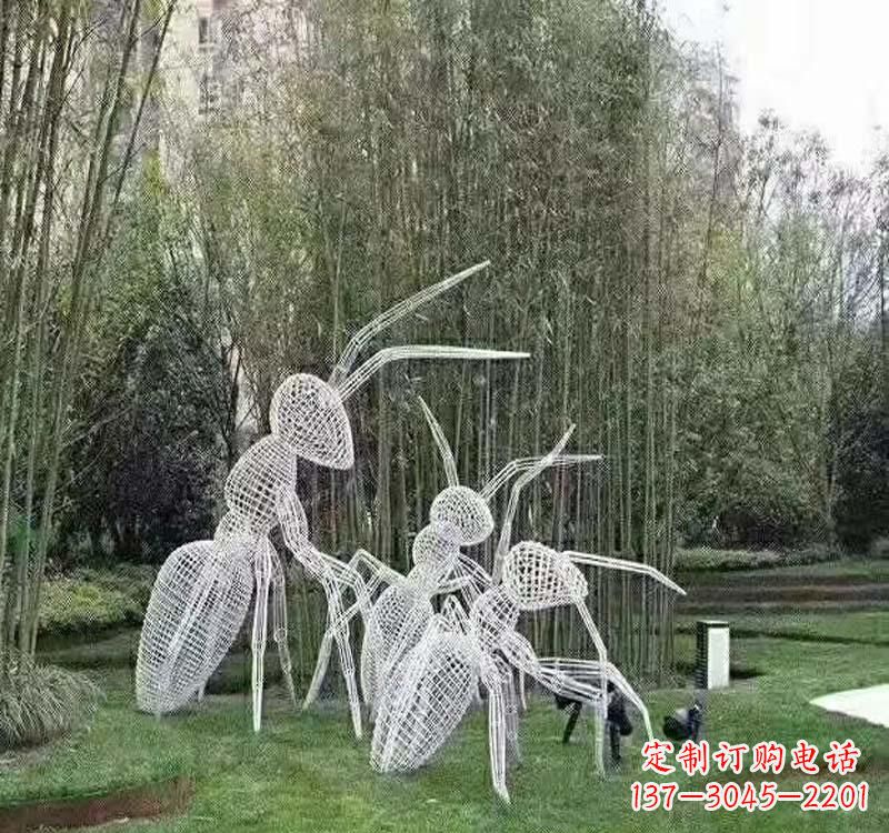 湖南不锈钢镂空蚂蚁雕塑2
