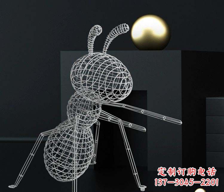 湖南不锈钢镂空蚂蚁造型雕塑