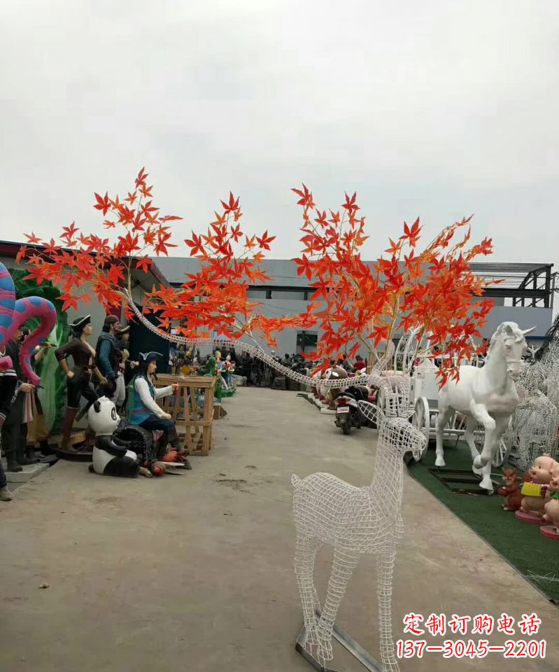 湖南不锈钢麋鹿雕塑精美的艺术品