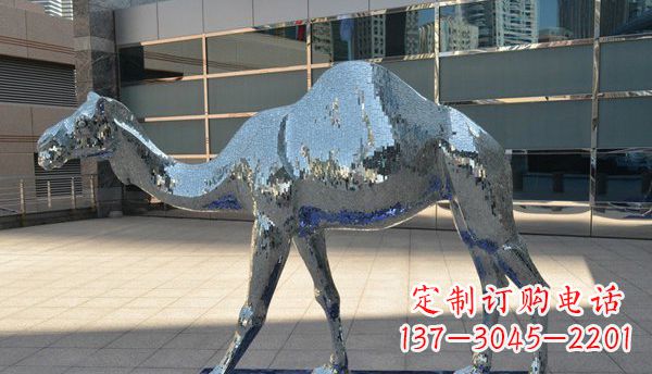 湖南不锈钢骆驼动物雕塑
