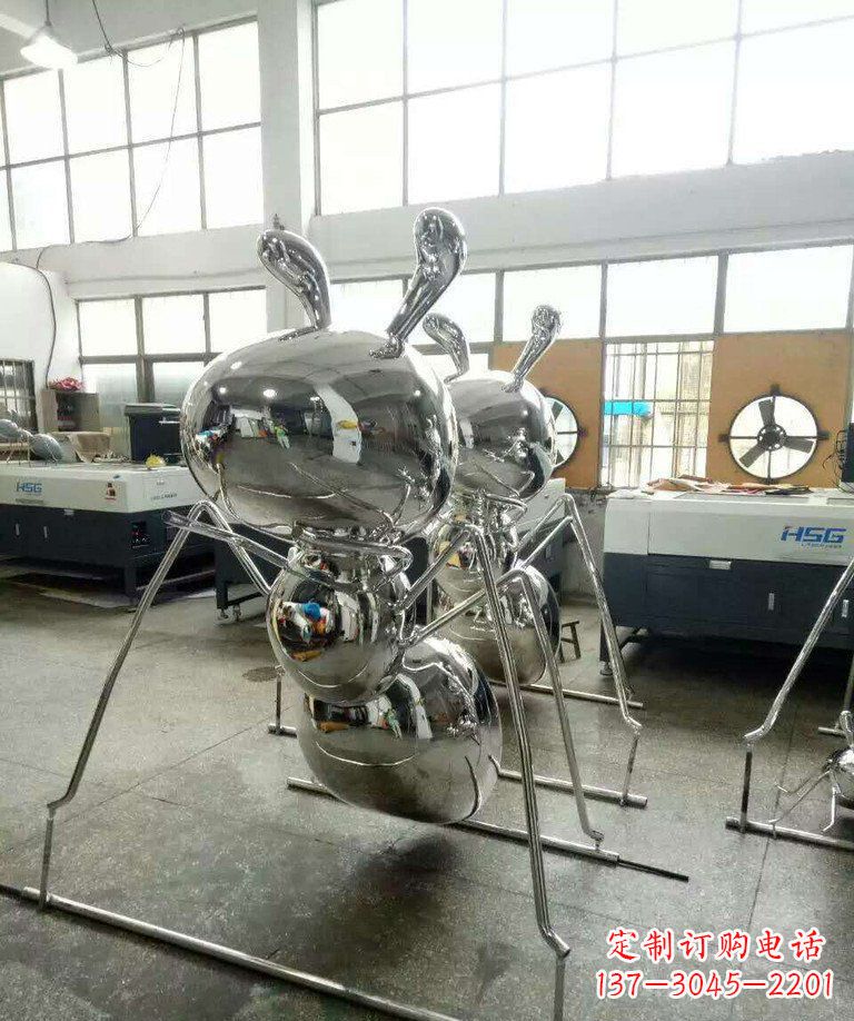 湖南不锈钢蚂蚁步行街景观雕塑