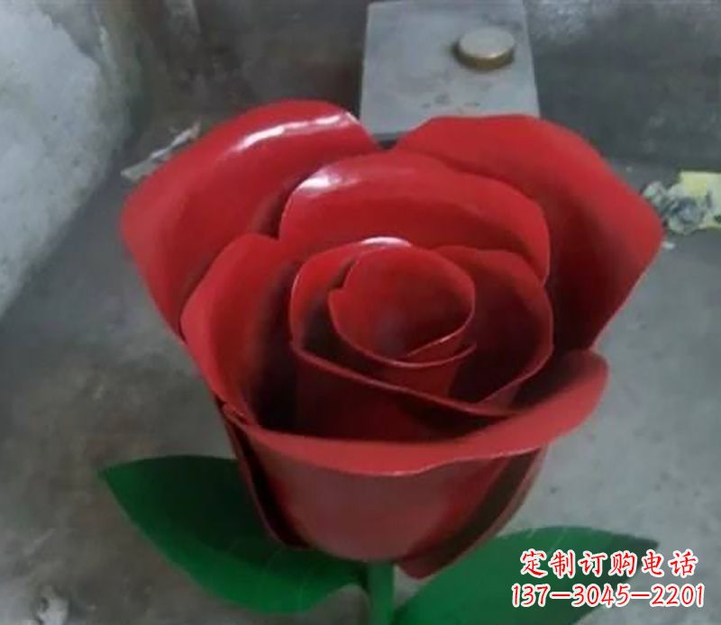 湖南不锈钢玫瑰花雕塑