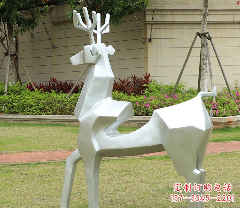 湖南不锈钢美陈动物鹿