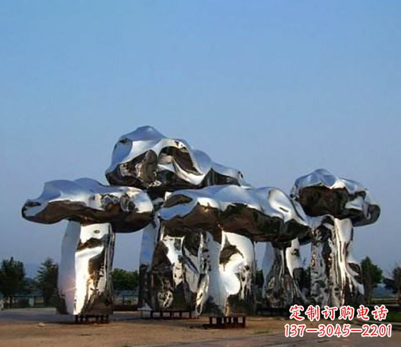 湖南不锈钢蘑菇广场雕塑