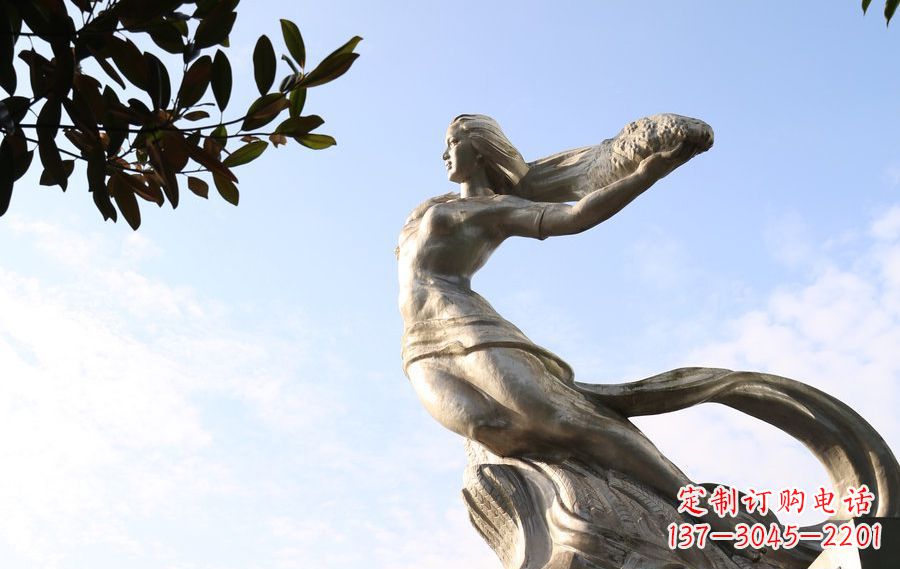湖南不锈钢女娲神话人物雕塑