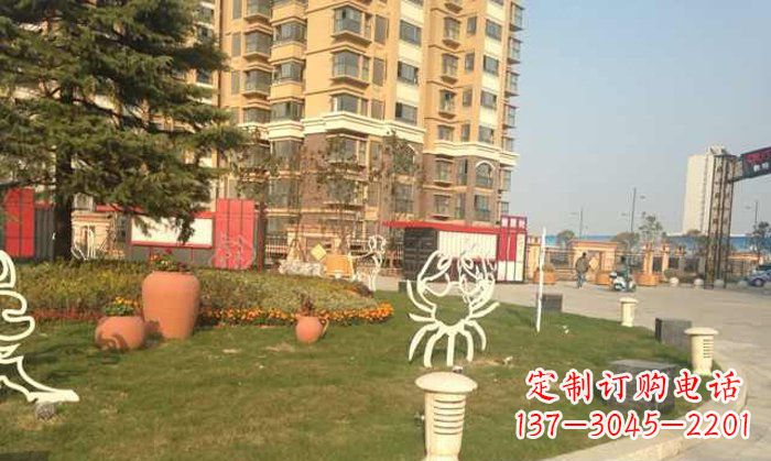 湖南不锈钢螃蟹动物雕塑