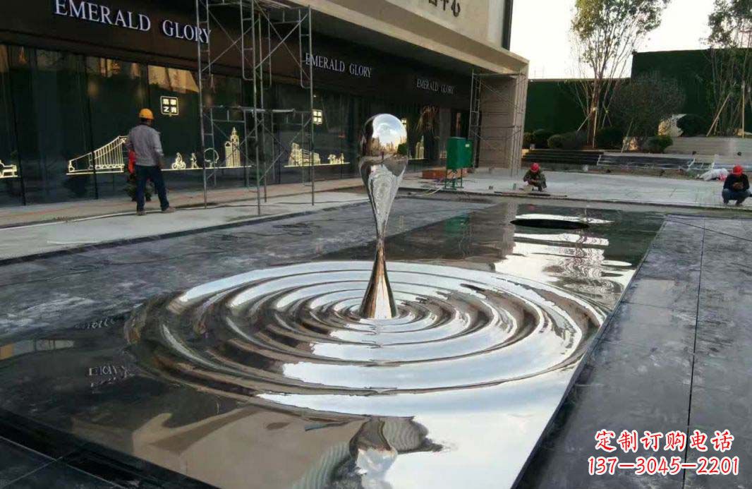 湖南不锈钢抛光水滴雕塑