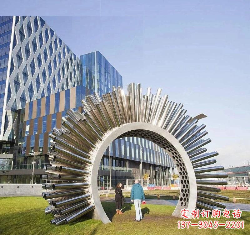 湖南不锈钢喷漆拱门雕塑