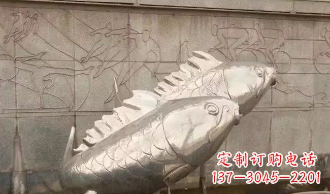 湖南不锈钢喷泉鱼雕塑
