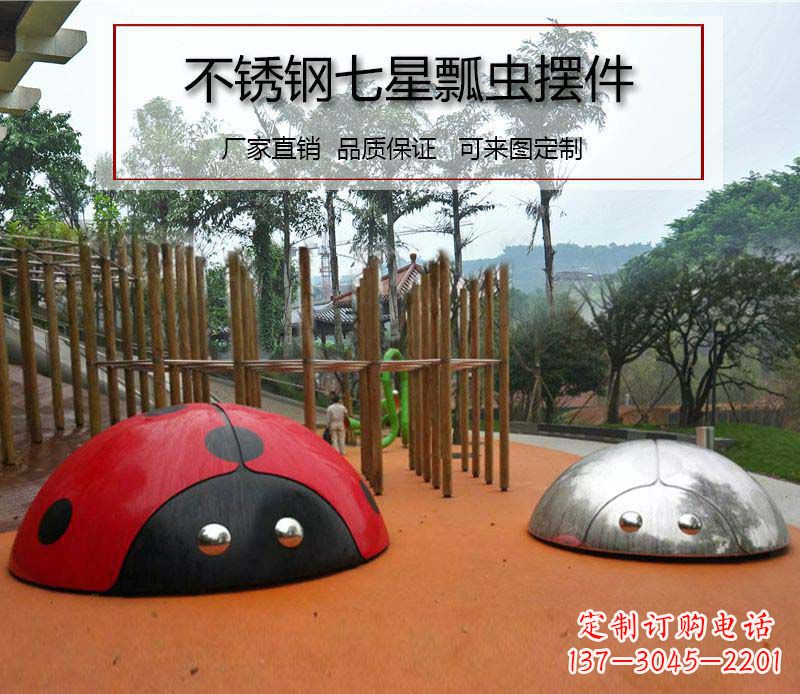 湖南不锈钢瓢虫雕塑精致的艺术精品