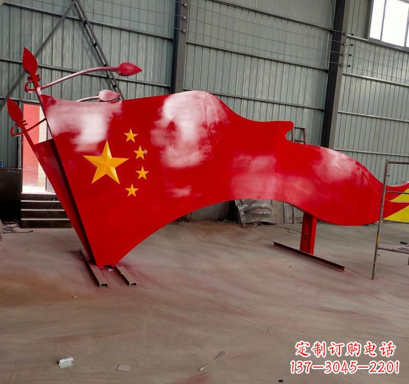 湖南不锈钢拼接党旗雕塑