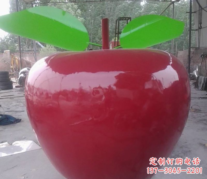 湖南不锈钢苹果城市景观雕塑