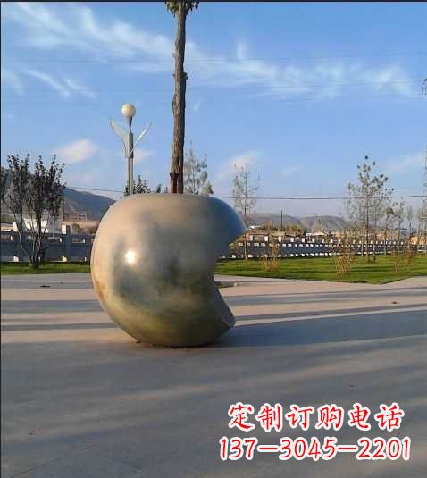 湖南不锈钢苹果雕塑艺术与现实的完美结合