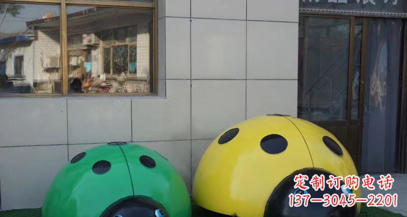湖南不锈钢七星瓢虫雕塑公园动物雕塑