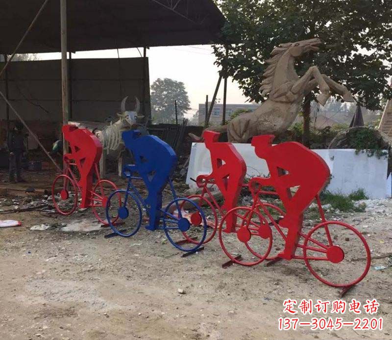 湖南不锈钢骑自行车雕塑一种经典的艺术形式