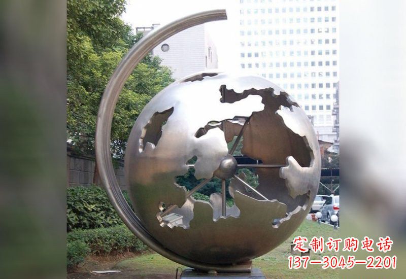 湖南不锈钢地球仪雕塑艺术与科学的结合