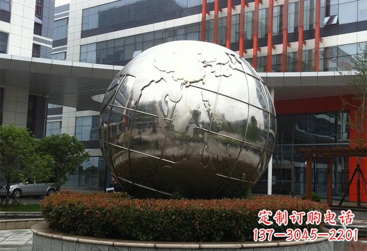湖南不锈钢地球雕塑传递环保意识
