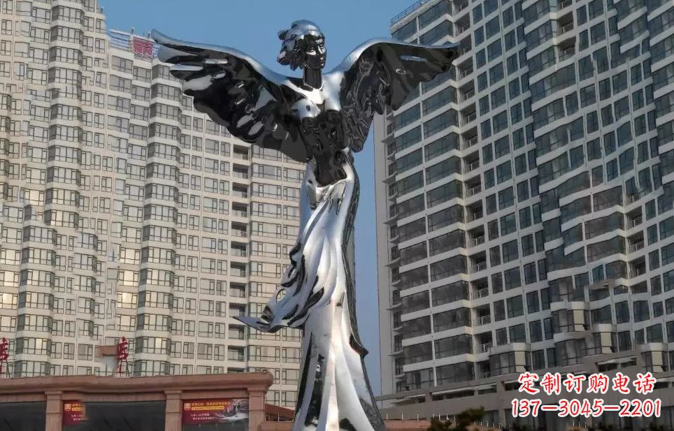 湖南不锈钢人物天使雕塑