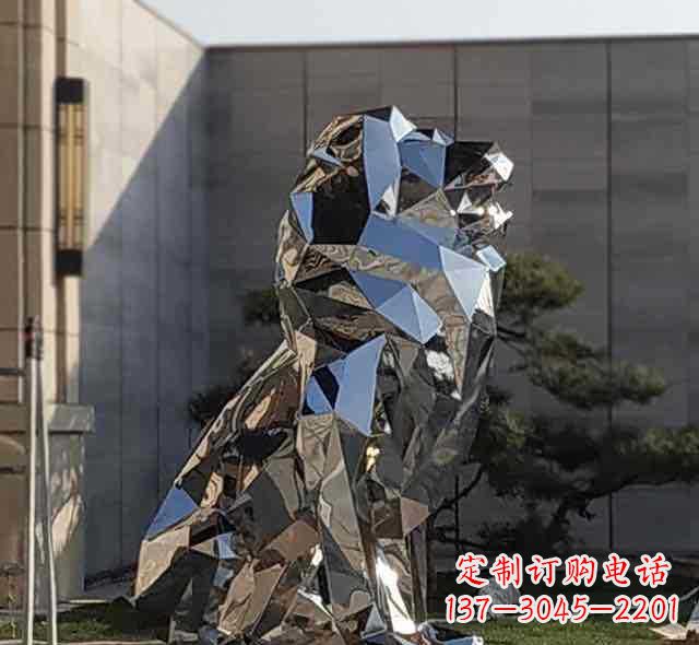 湖南不锈钢狮子雕塑2