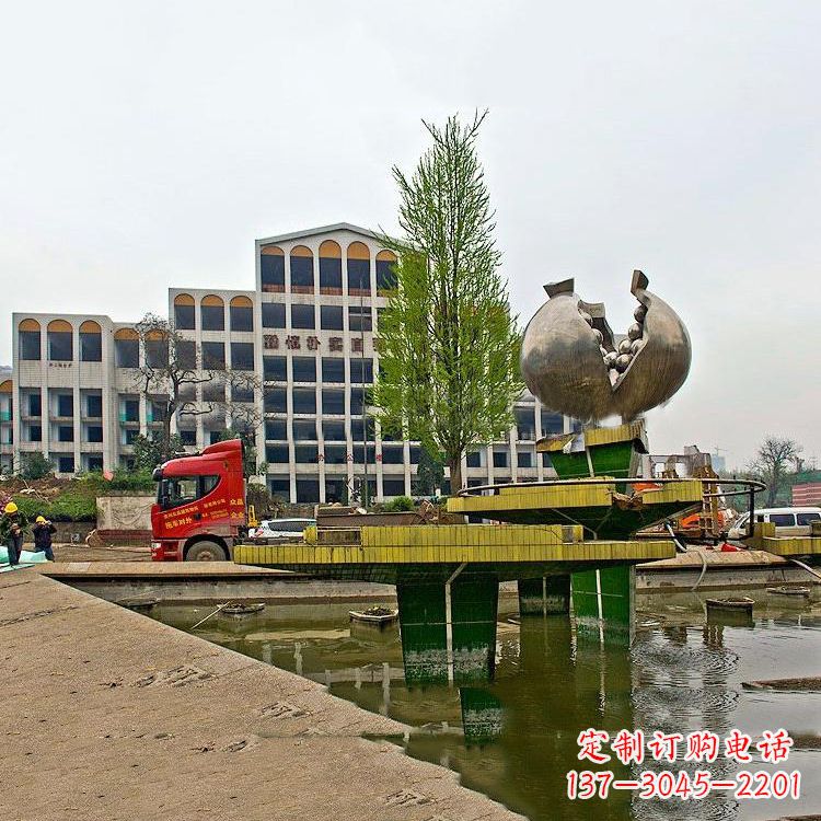 湖南不锈钢石榴景观雕塑美丽的艺术之旅