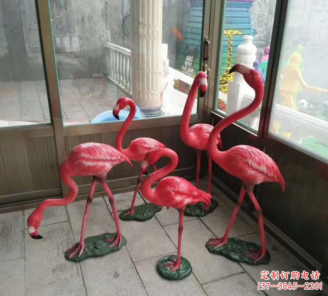 湖南不锈钢室外仿真火烈鸟雕塑