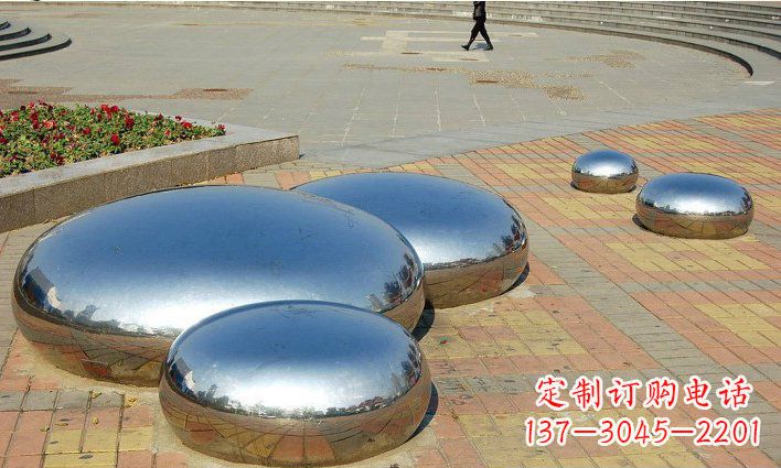 湖南不锈钢水滴雕塑 (2)