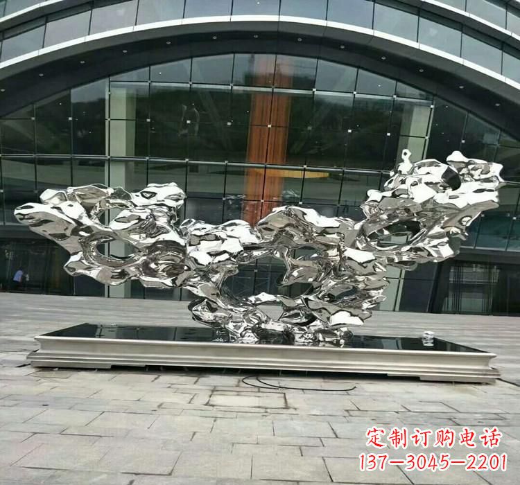 湖南不锈钢太湖石抽象雕塑