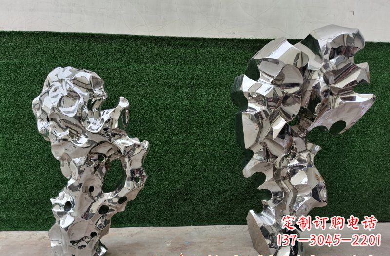 湖南不锈钢太湖石景观雕塑
