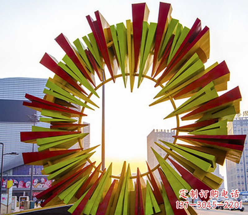 湖南不锈钢太阳花广场景观雕塑