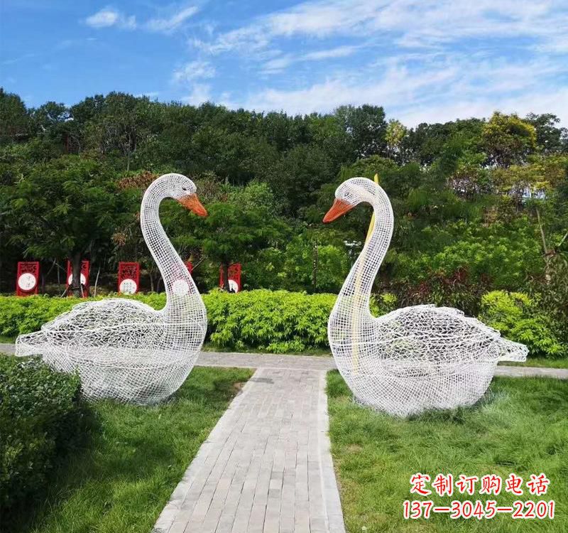 湖南不锈钢天鹅雕塑