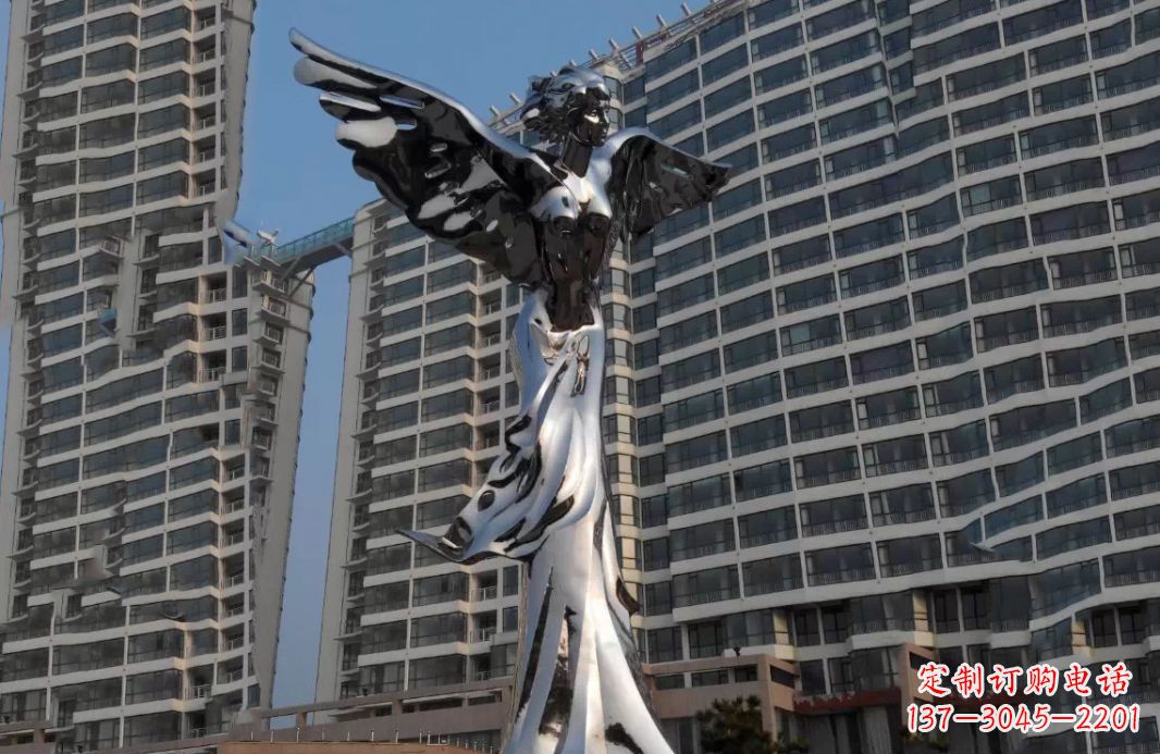 湖南不锈钢天使灿烂的城市景观