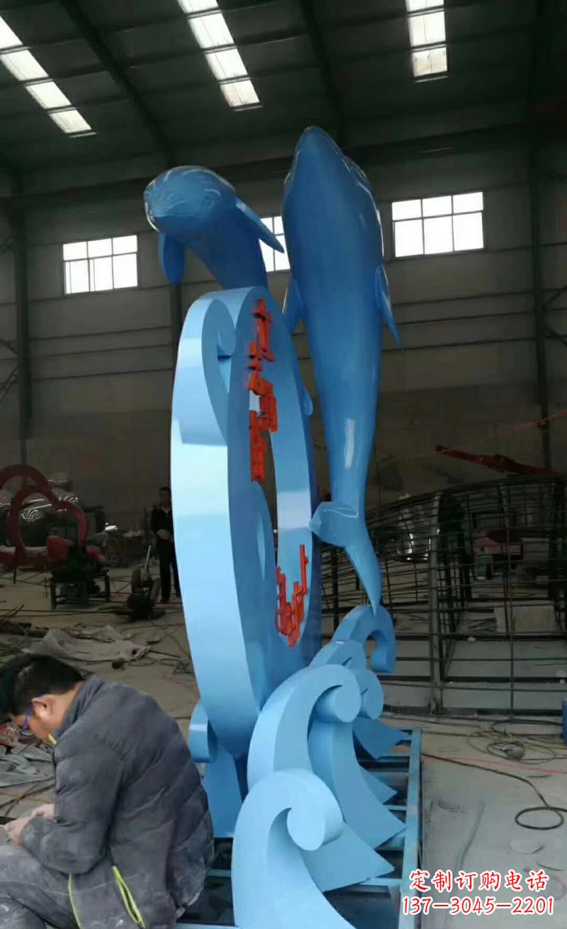 湖南不锈钢海豚雕塑精致优雅的艺术品