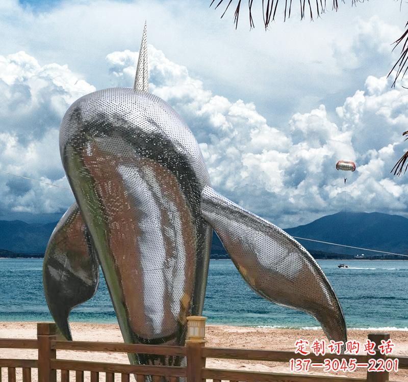 湖南不锈钢鲸鱼雕塑精美绝伦
