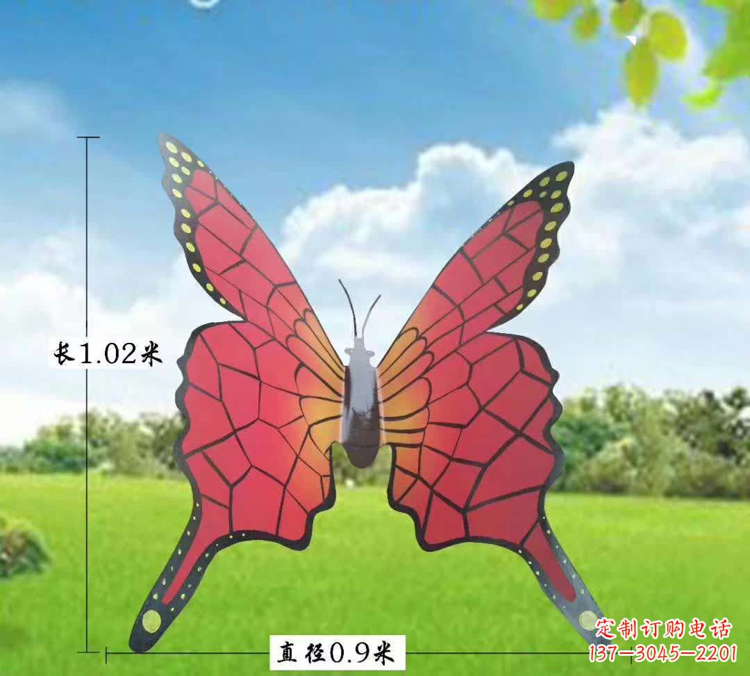湖南不锈钢铁艺仿真蝴蝶雕塑