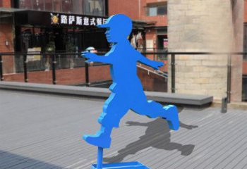 湖南儿童雕塑不锈钢跑步儿童雕塑