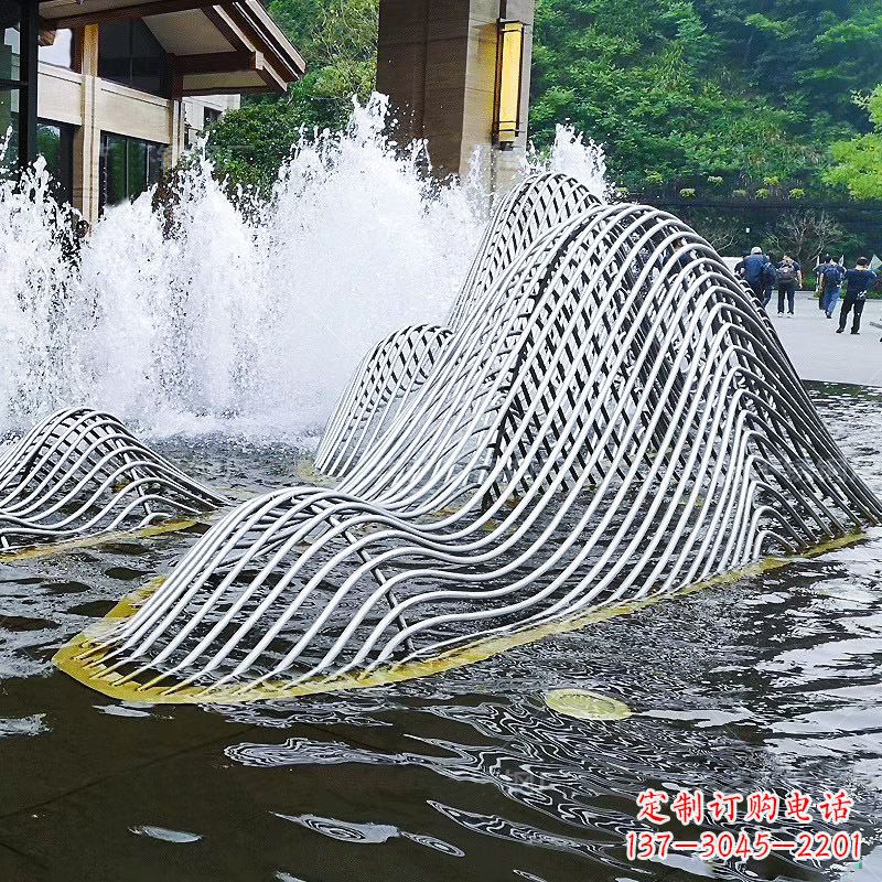 湖南不锈钢网格假山雕塑