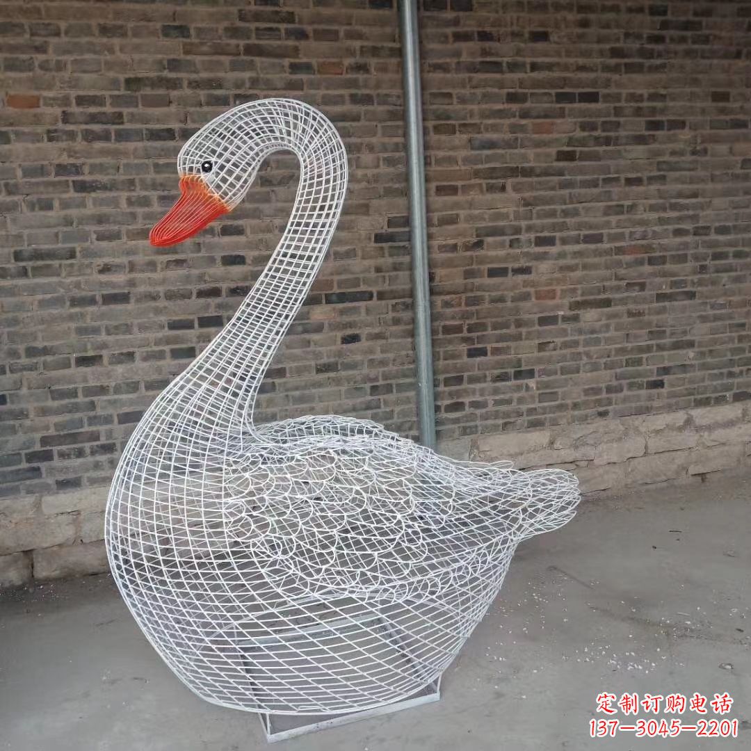 湖南不锈钢卧姿款网格天鹅(未展翅)