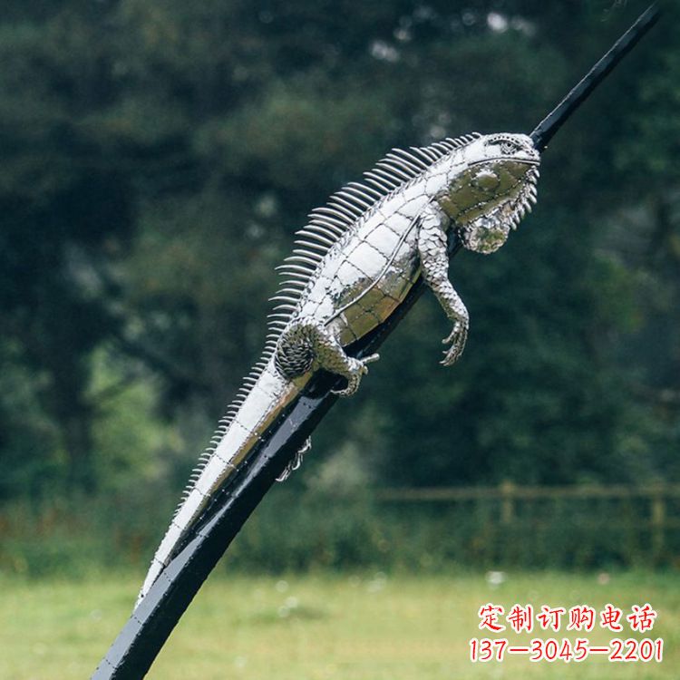 湖南不锈钢蜥蜴雕塑摆件