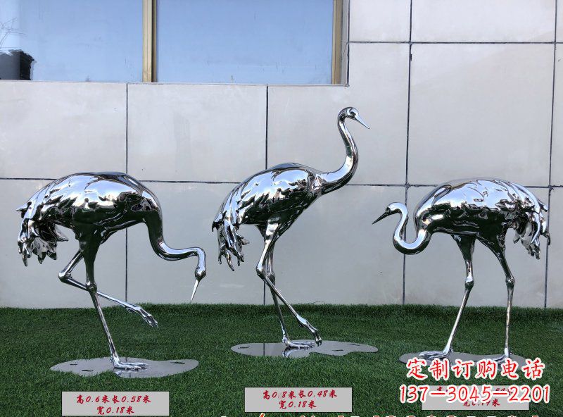 湖南不锈钢仙鹤雕塑222