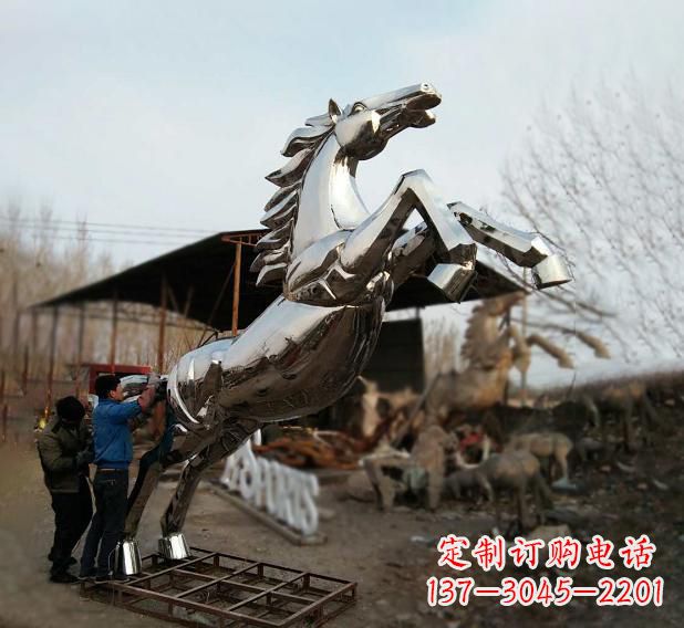 湖南不锈钢现代动物马雕塑