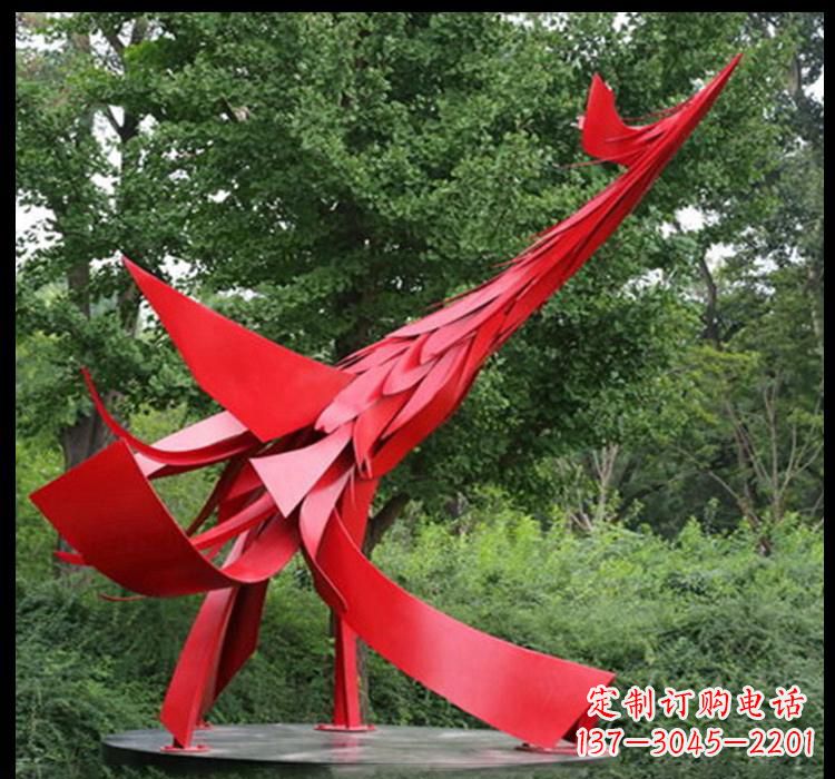 湖南不锈钢现代动物凤凰雕塑