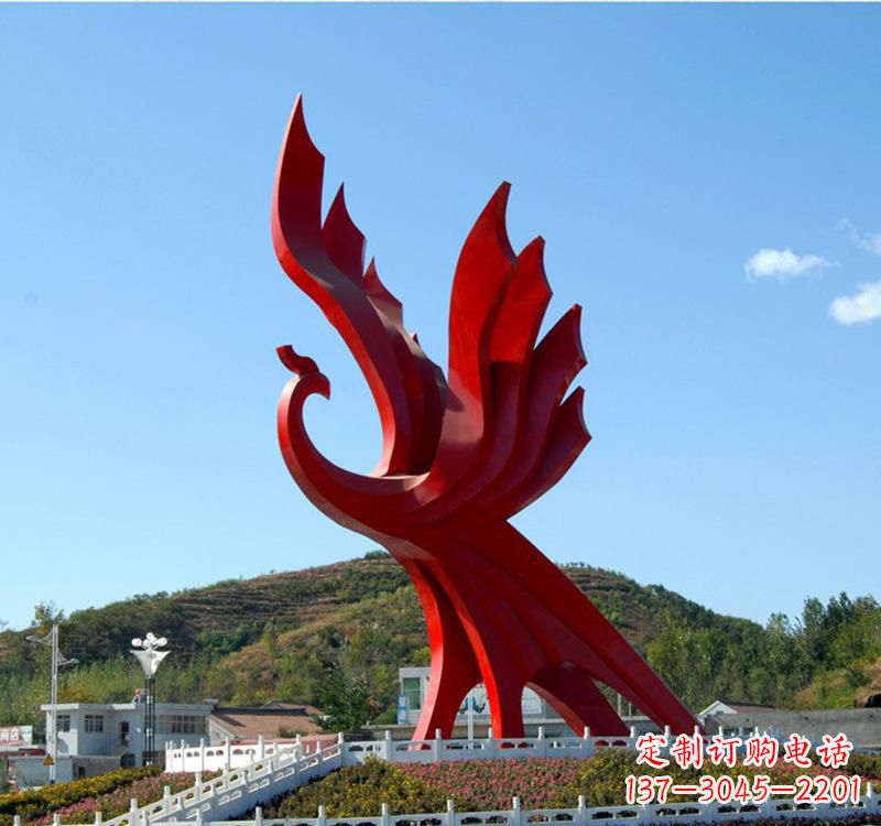 湖南不锈钢现代凤凰雕塑
