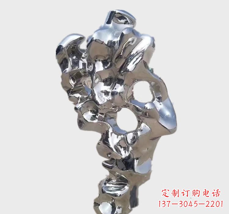 湖南不锈钢现代太湖石雕塑