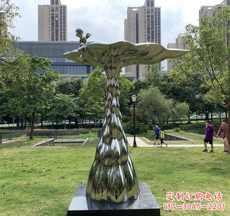 湖南不锈钢现代水滴雕塑