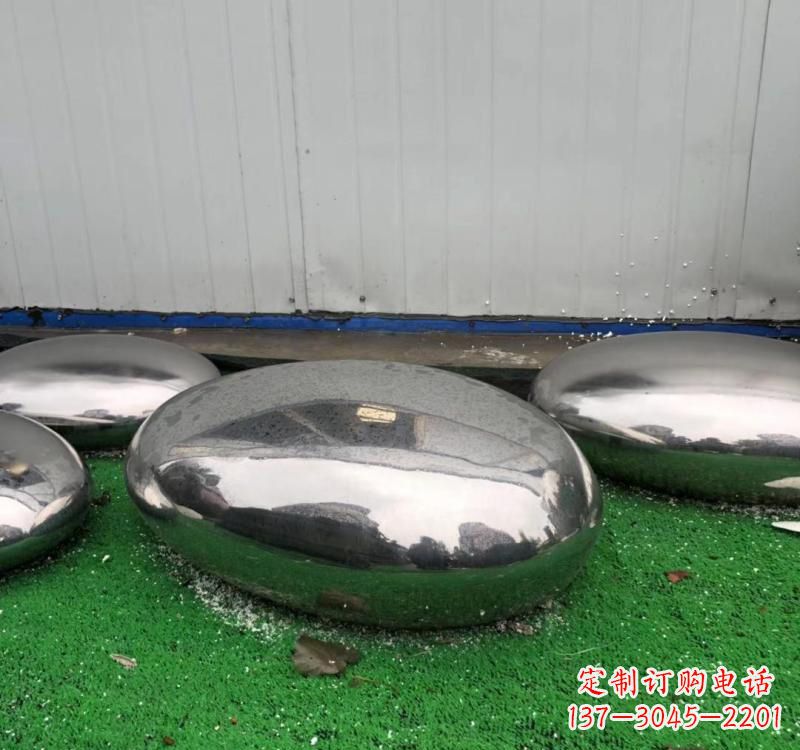 湖南不锈钢现代艺术鹅卵石雕塑