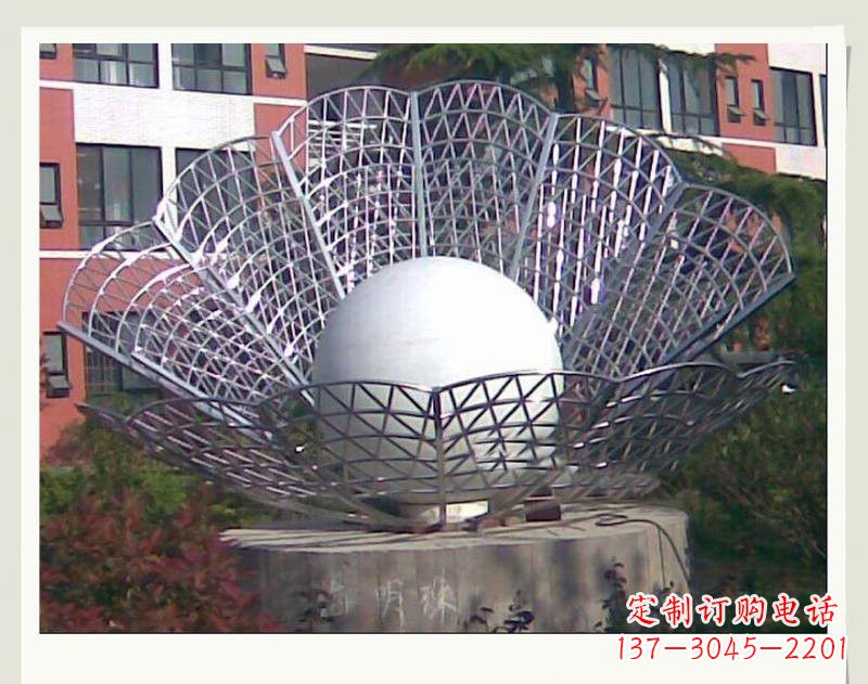 湖南不锈钢小区贝壳珍珠雕塑