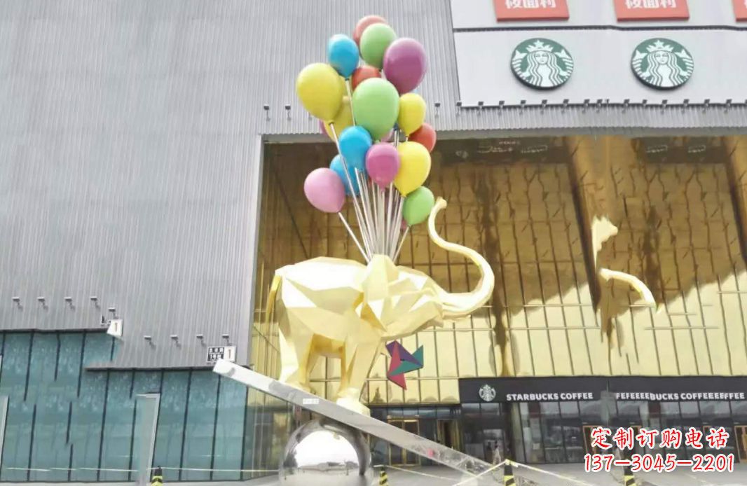 湖南小象踩球不锈钢雕塑的魅力